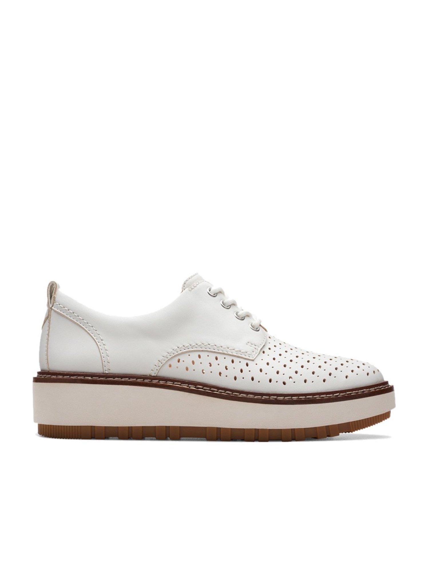 Clarks Women's OriannaW Off White Derby Shoes