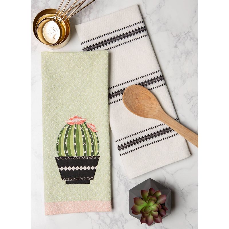 2pk Cotton Cactus Dishtowel Set - Design Imports