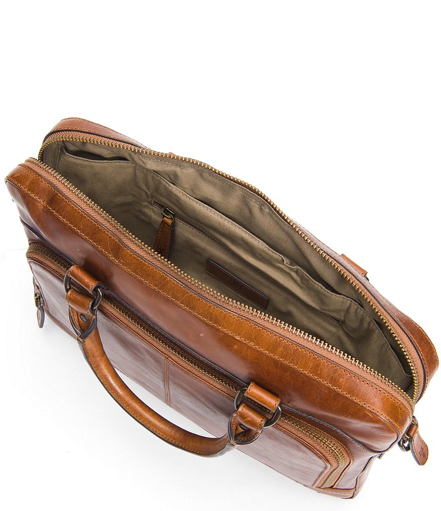 Frye Logan Zip Leather Briefcase
