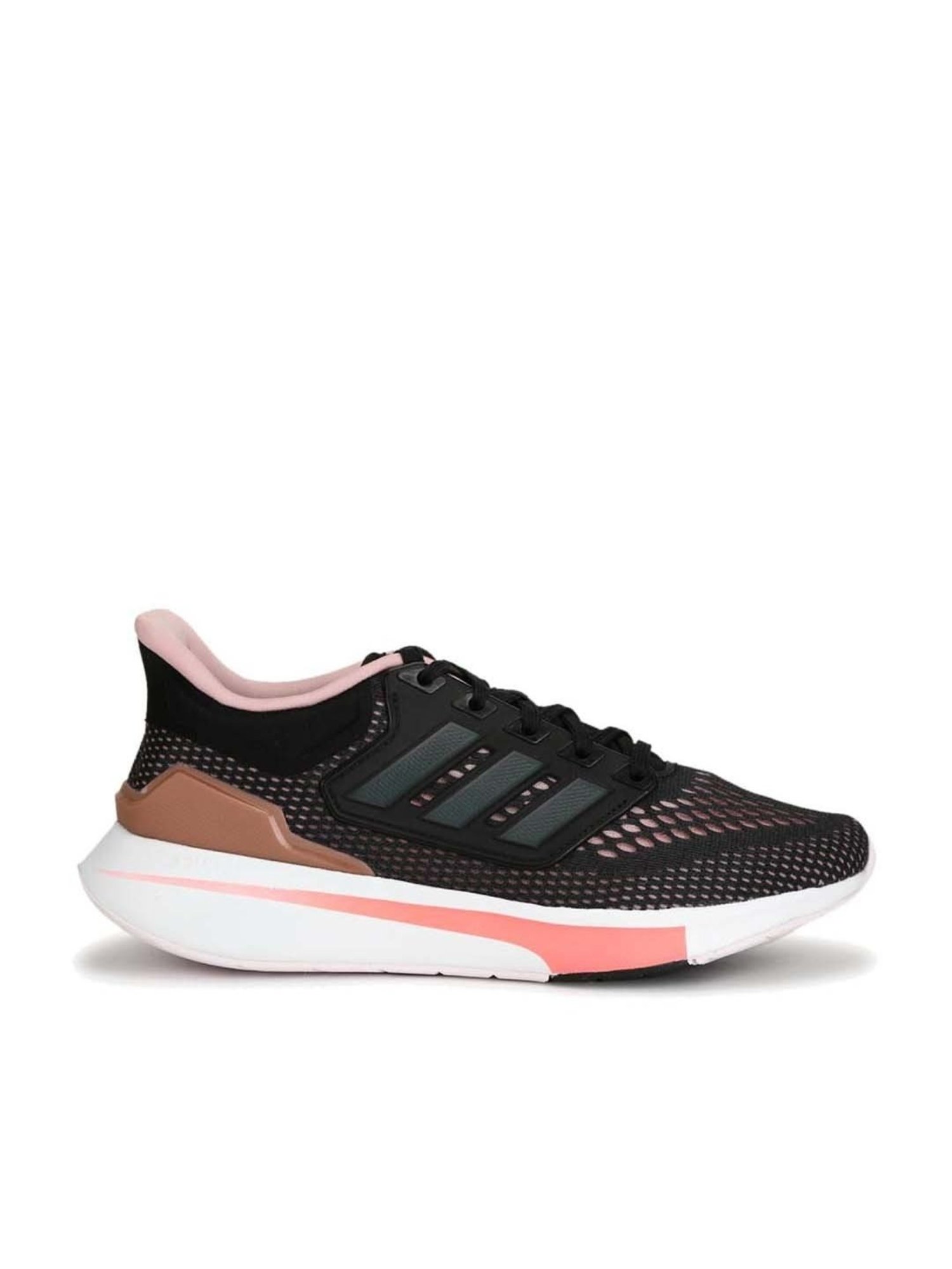 Adidas Women's EQ 21 Ink Black & Pink Running Shoes