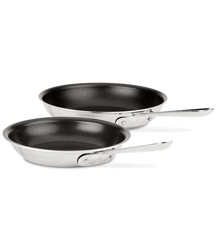 All-Clad D3 Stainless 3-ply Bonded Cookware Set, Nonstick 2-piece Fry Pan Promo Set, 8 & 10 inch