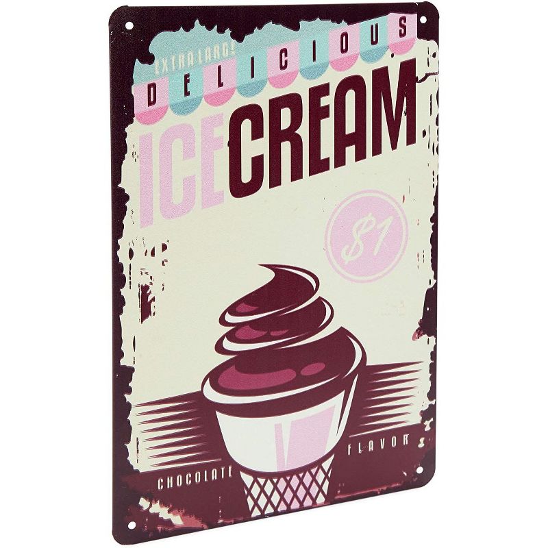 Okuna Outpost 6 Pack Retro Metal Kitchen Signs, Vintage Food Wall Art (8 x 11.8 in)