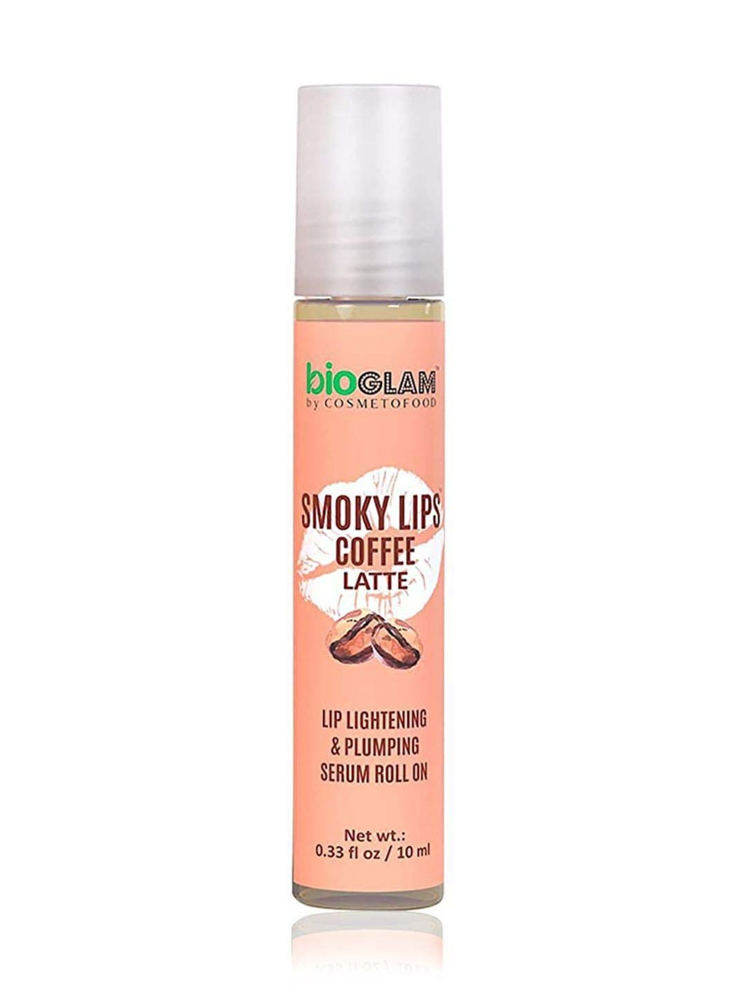Cosmetofood Bioglam Smoky Lips Coffee latte Lighten and Plump Serum Roll-On For Plump Lips - 10 ml