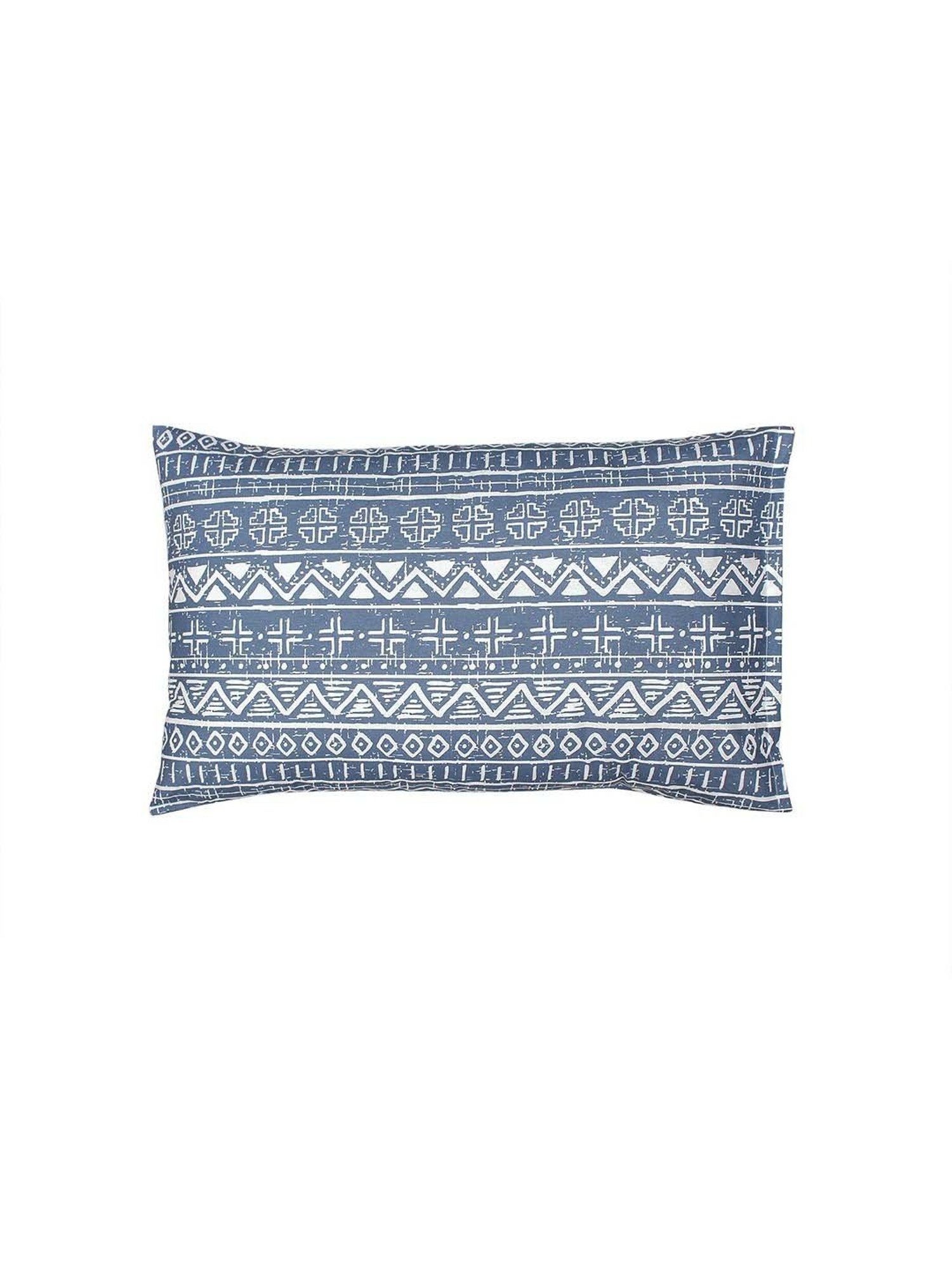 House This Kullu Patti Blue 150 TC Cotton Double Bedsheet Set