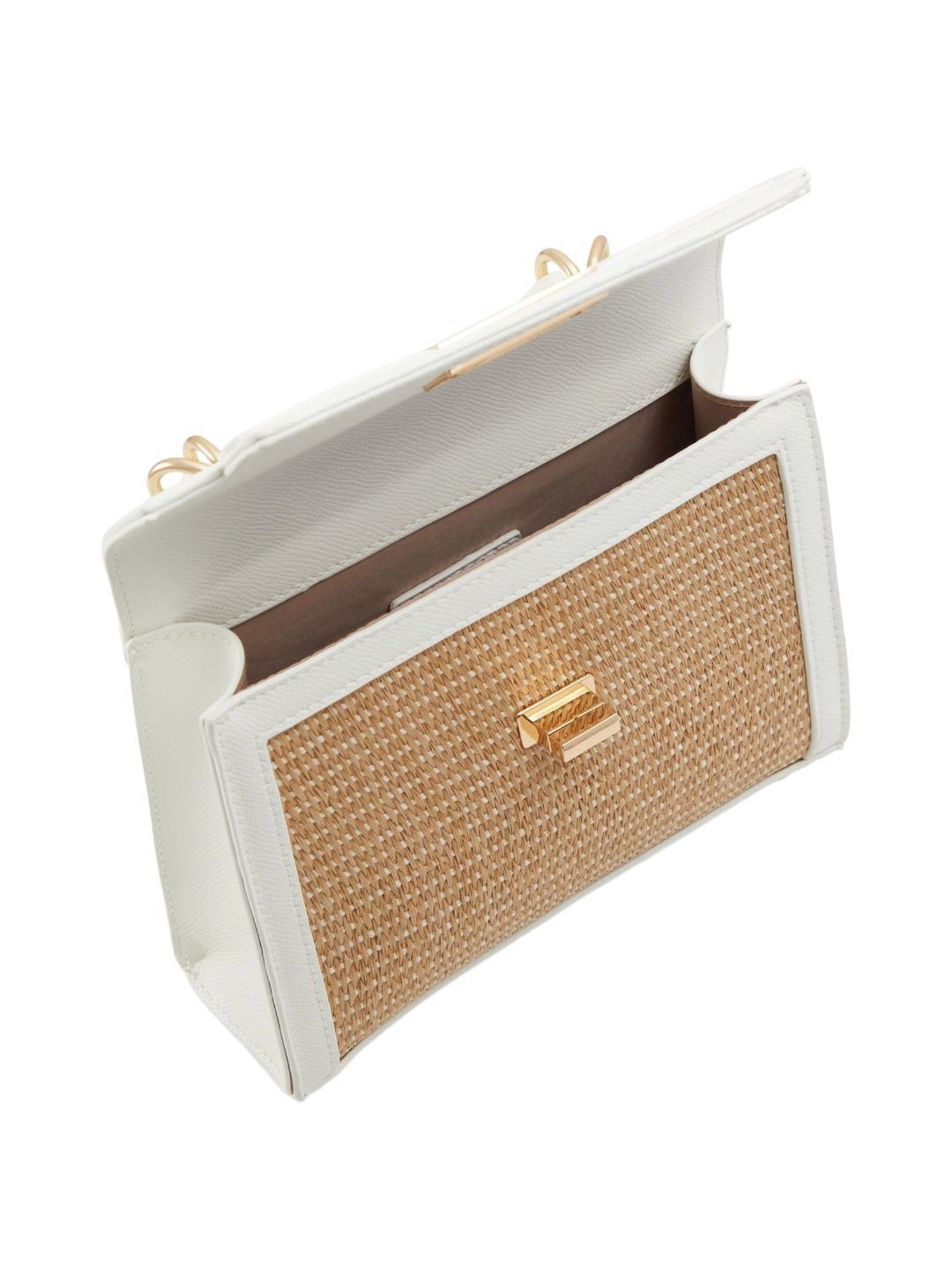 Call It Spring White & Beige Solid Small Handbag