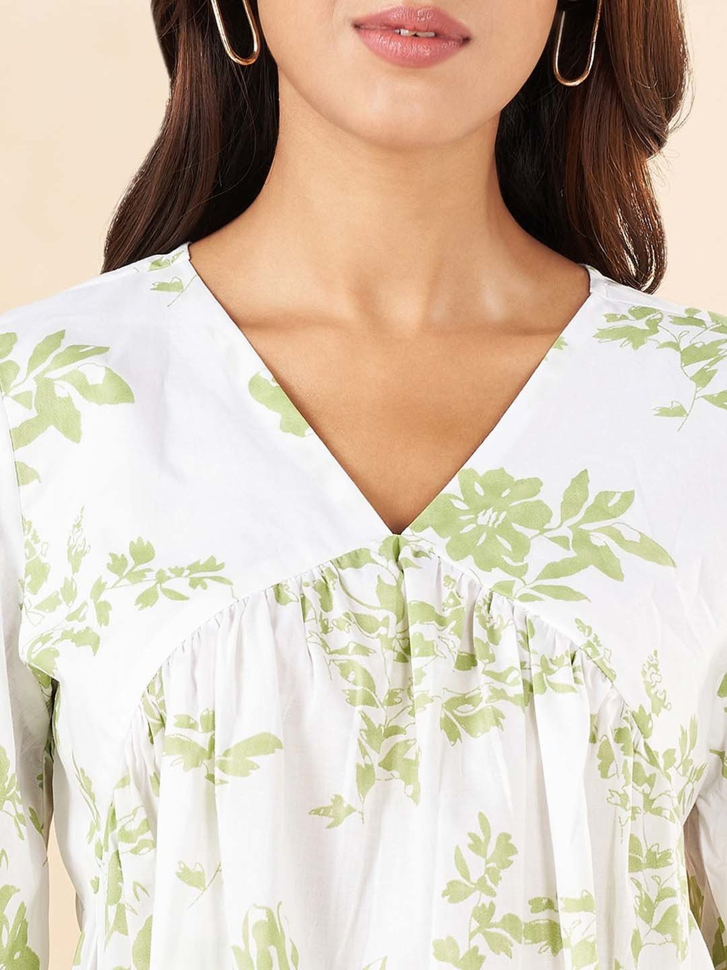 Akkriti by Pantaloons Green Printed Top