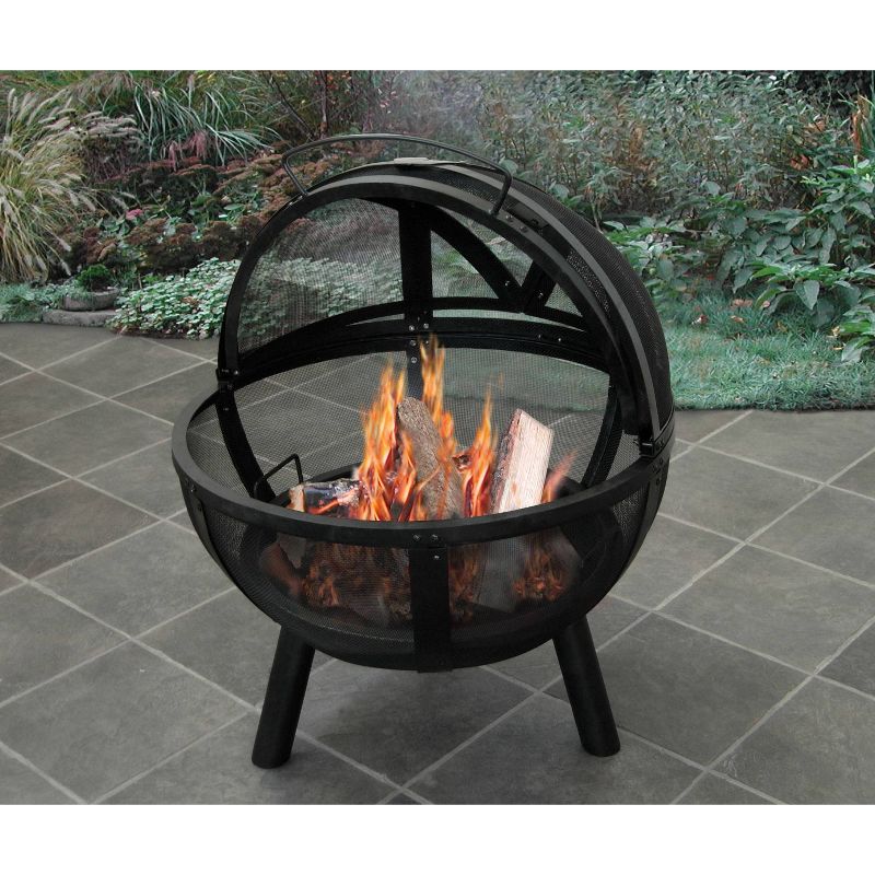 32.75" Ball O' Fire Wood Burning Fire Pit - Black - Landmann