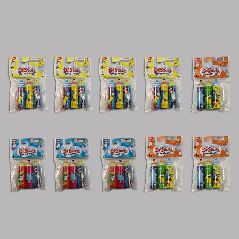 Dr. Seuss 30ct Crayon Erasers