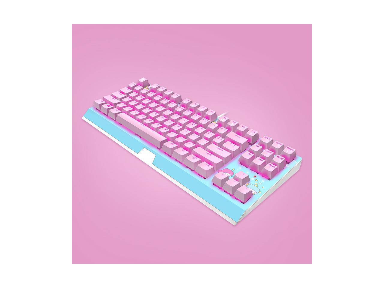 Razer HelloKitty I SANRIO Pink Wired Keyboard Exclusive 87 Key Backlit Mechanical Keyboard