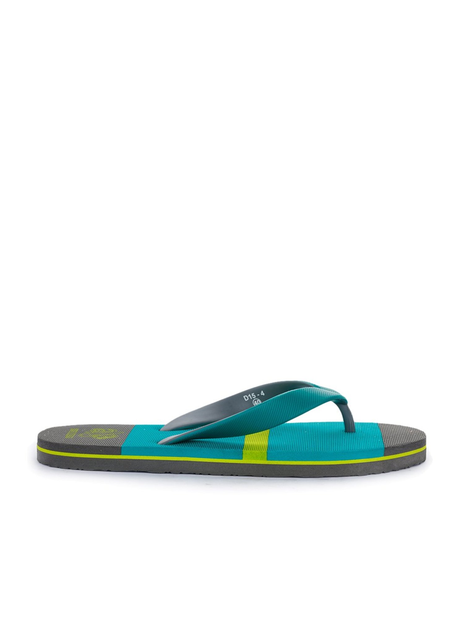 Aha by Liberty Men's Teal Green & Grey Flip Flops