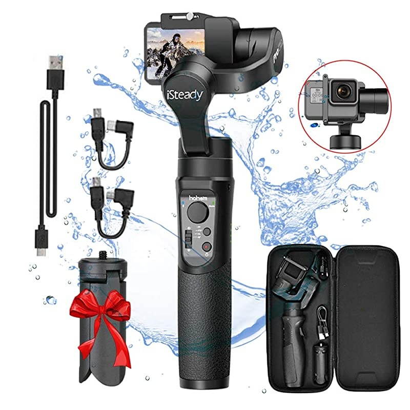 3Axis Handheld Gimbal Stabilizer for GoPro 8 Action Camera Splash Proof Wireless Control Gimbal Tripod Stick for Gopro 87654 Osmo ActionSJ CAMYI CamSony RX0  iSteady Pro3