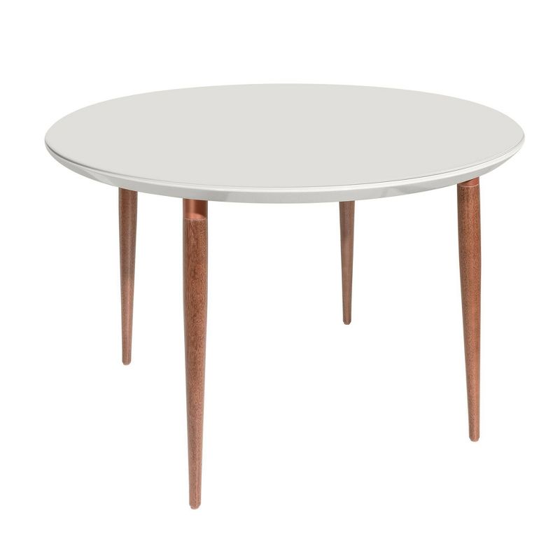 45.28" Utopia Round Dining Table Off White - Manhattan Comfort