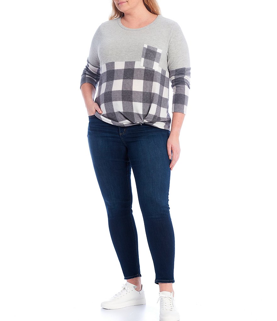 Jessica Simpson Plus Size JJ Red Dahlia Moroccan Border Print Fringe Hem Kimono Jacket