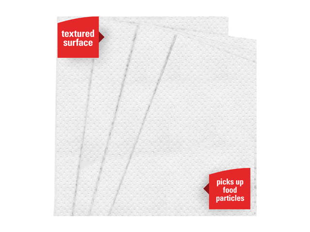 WypAll X50 Extended Use Foodservice Towels Reusable Cloths (06053), Quarterfold, White, 1 Box, 200 Sheets