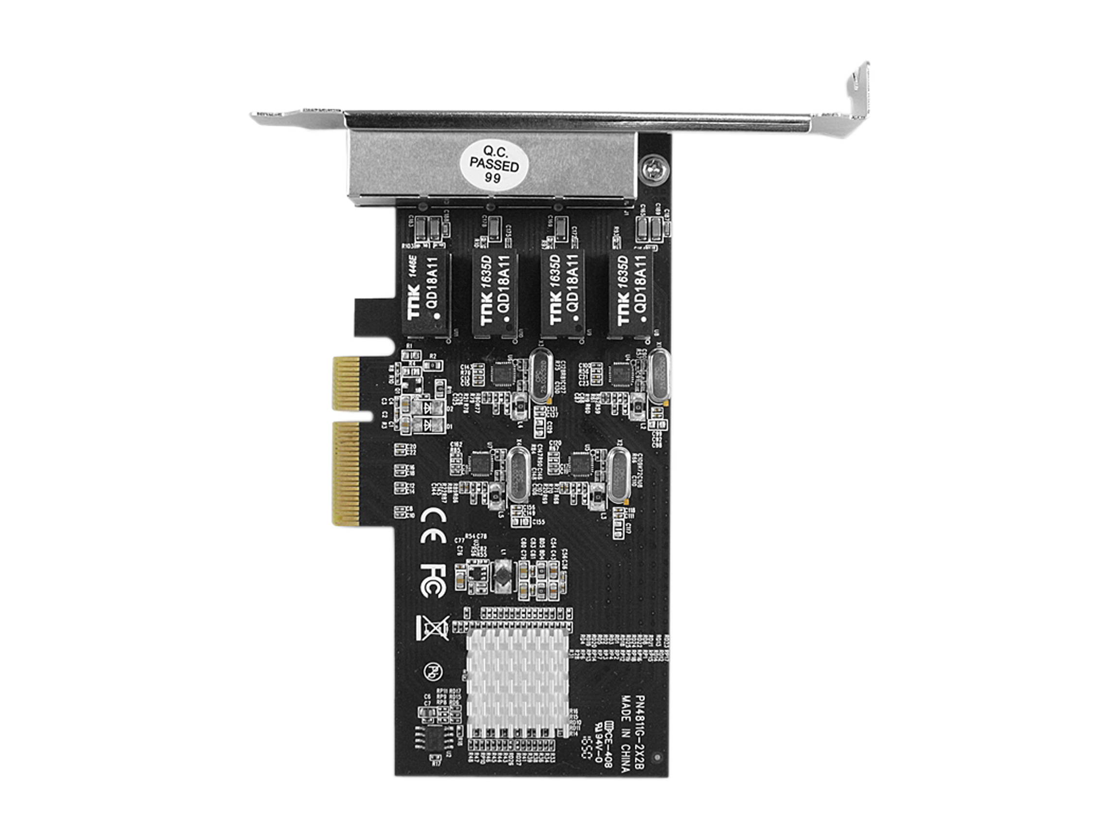 VANTEC UGT-PC100GNA 4-Port PCIe Gigabit Ethernet Network Adapter Card