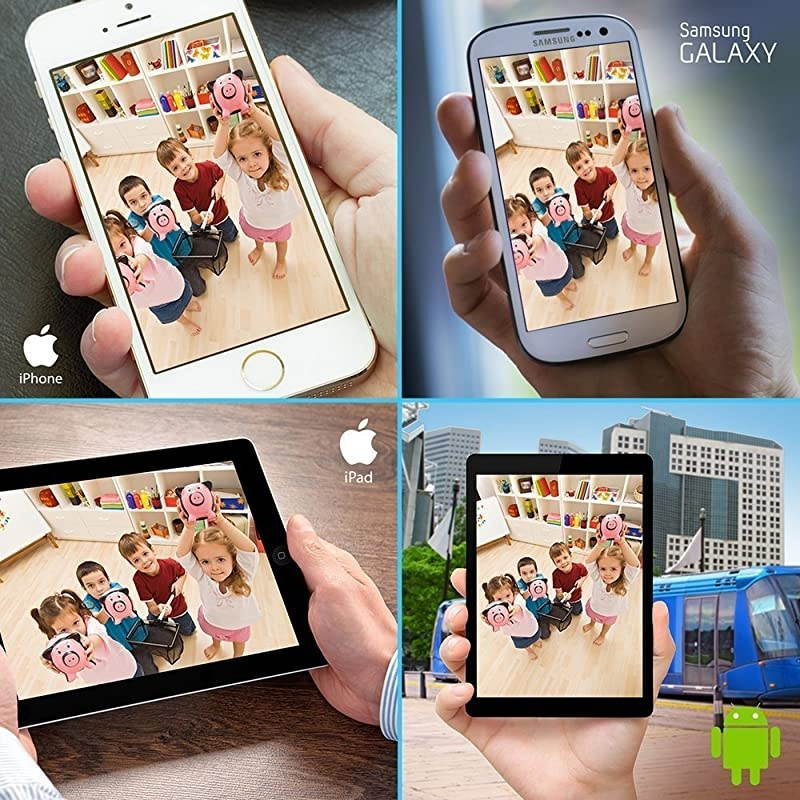 Indoor Wireless WiFi Security Camera Full HD 2MP 1080p Home Monitor Surveillance Network IP Camera for Pet/Baby with IR Night Vision, Motion Detection Push Alerts and Two-Way Audio - White