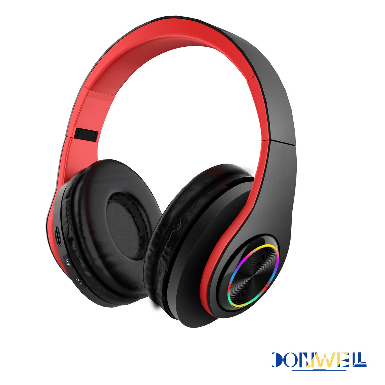 Donwell  For PS5 PS4 Xbox One PC Microphone Wireless Pro Gaming Headset With Mic  Foldable Headphones Wireless Headset Over Ear Noise Reduction Earphone Stereo