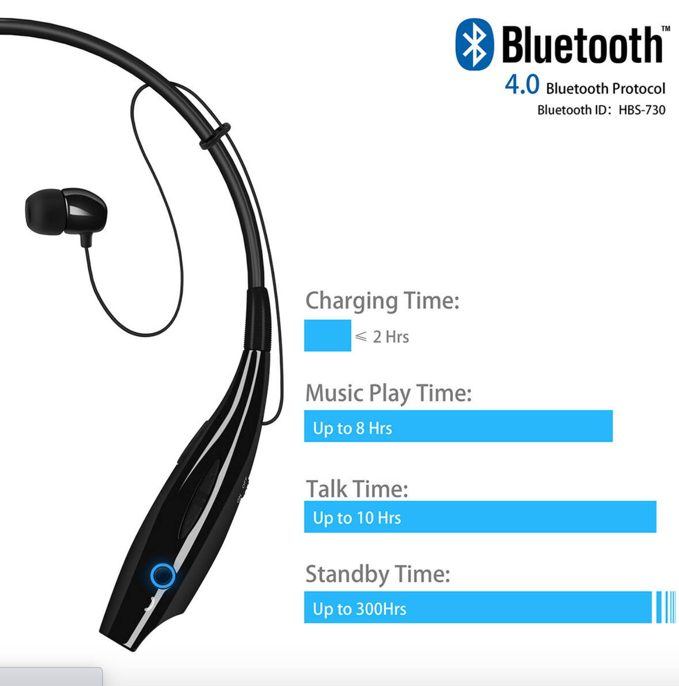 Stereo Wireless Bluetooth Headphone Headset Mic Earphones Neckband Earbuds Sport