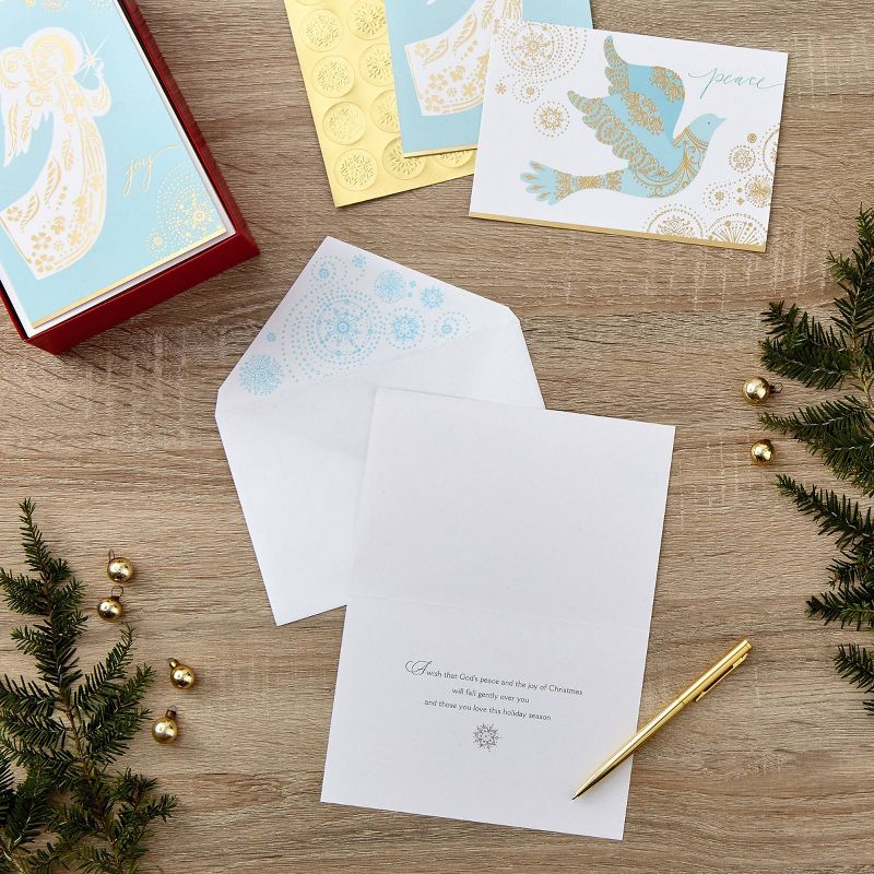40ct Hallmark Dove & Angel Greeting Cards with Gold Seals