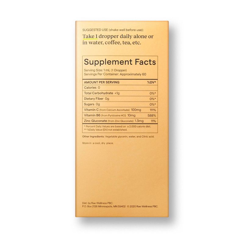 Rae Immunity Dietary Supplement Ingestible Drops - Unflavored - 1.9 fl oz