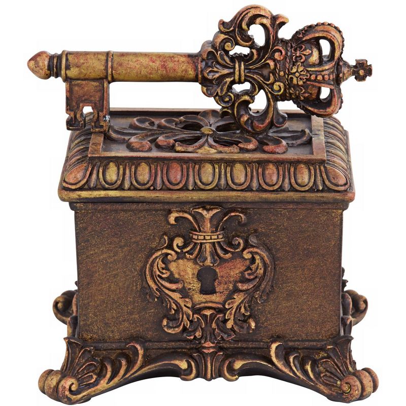 Kensington Hill Segreto 7 1/2" Wide Copper Bronze Royal Key Decorative Box