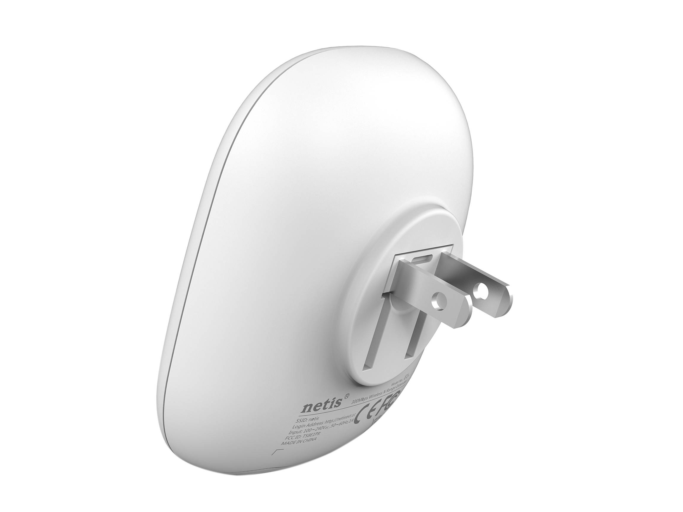 Netis E1+ WHITE 300 Mbps Wireless N Range Extender, White Color