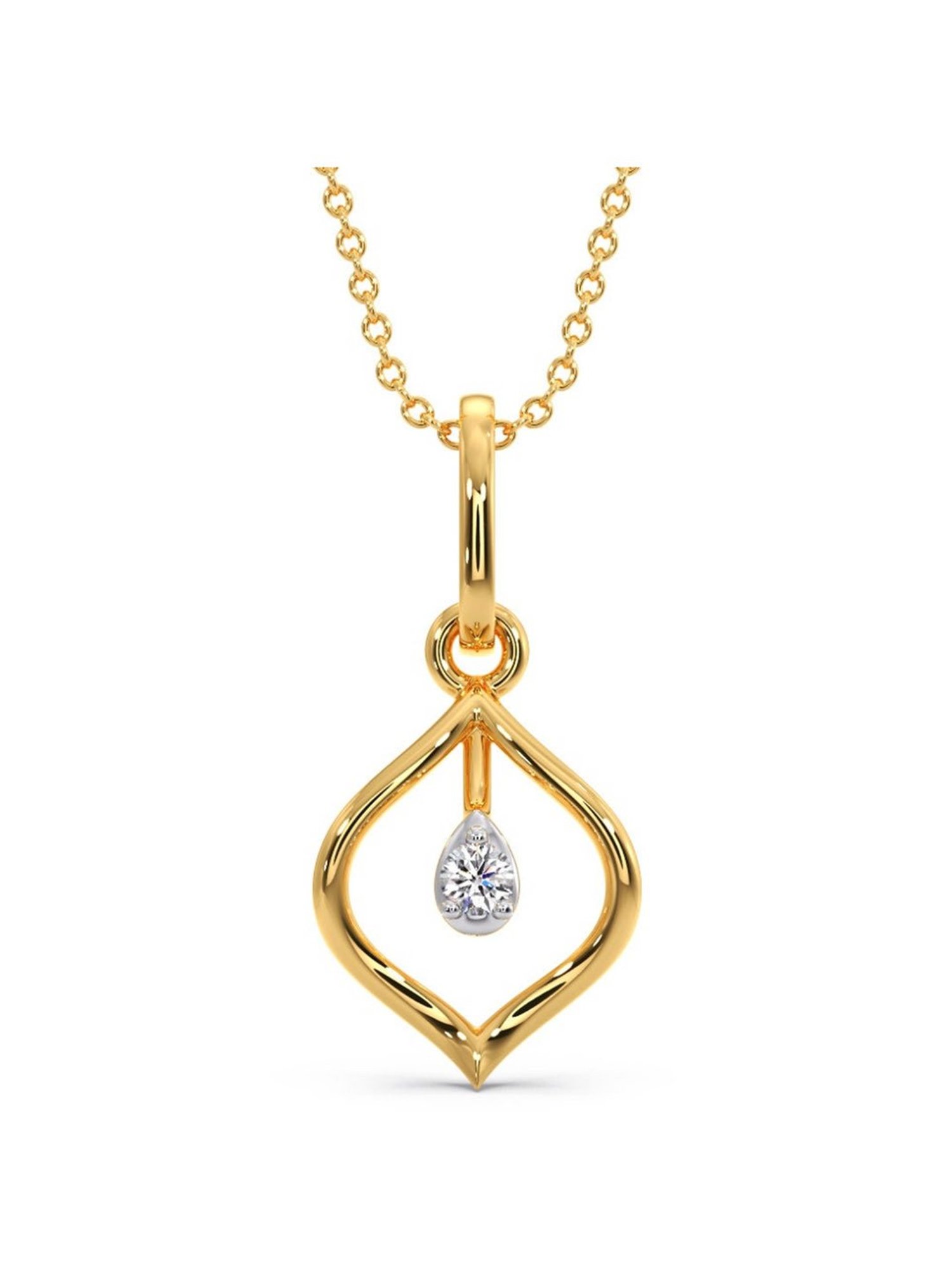 Joyalukkas 18k Gold & Diamond Pendant with Chain