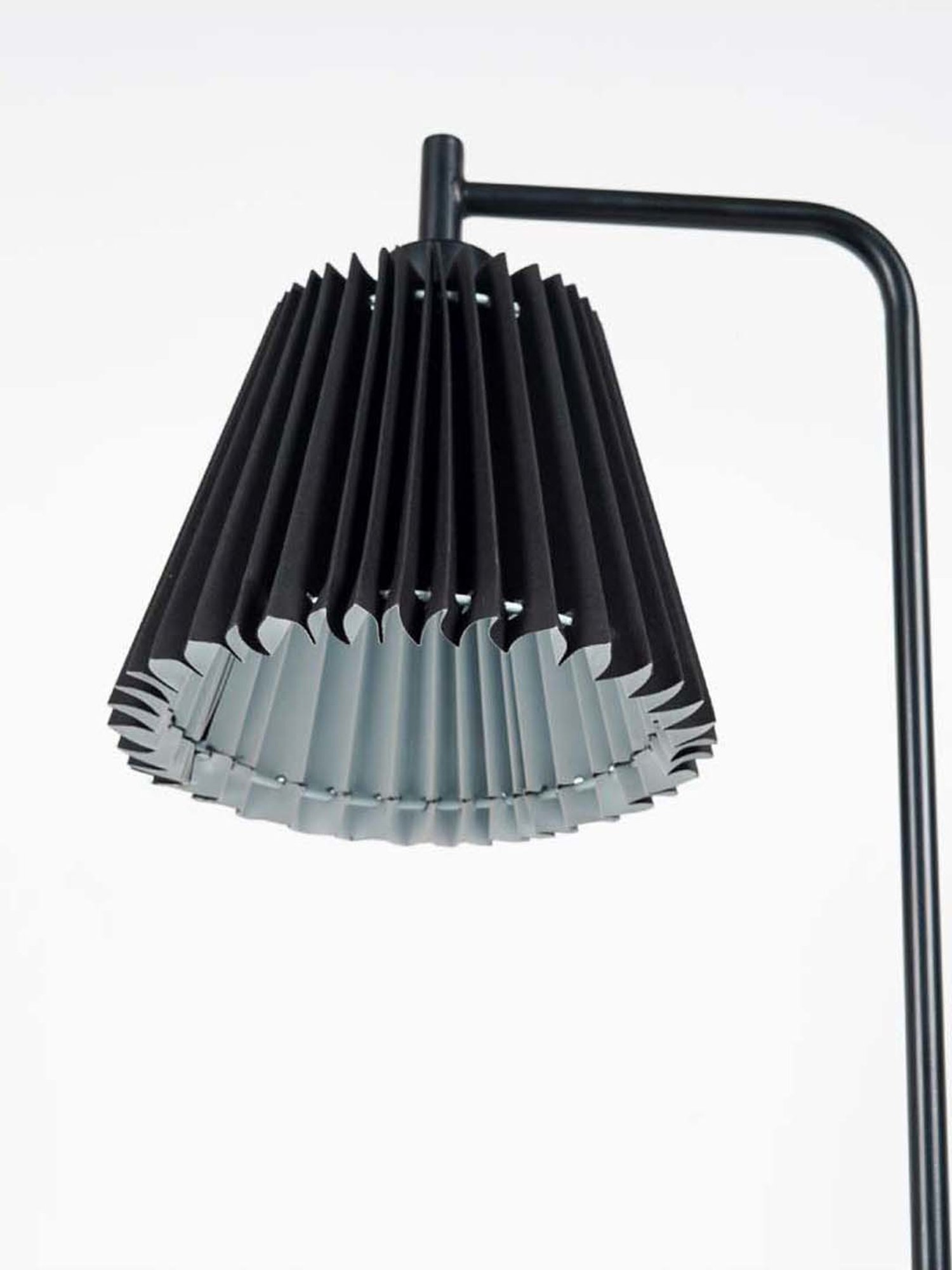Kapoor Lamp Shades Black Metal Bond Study Table Lamp With Pleated Shade