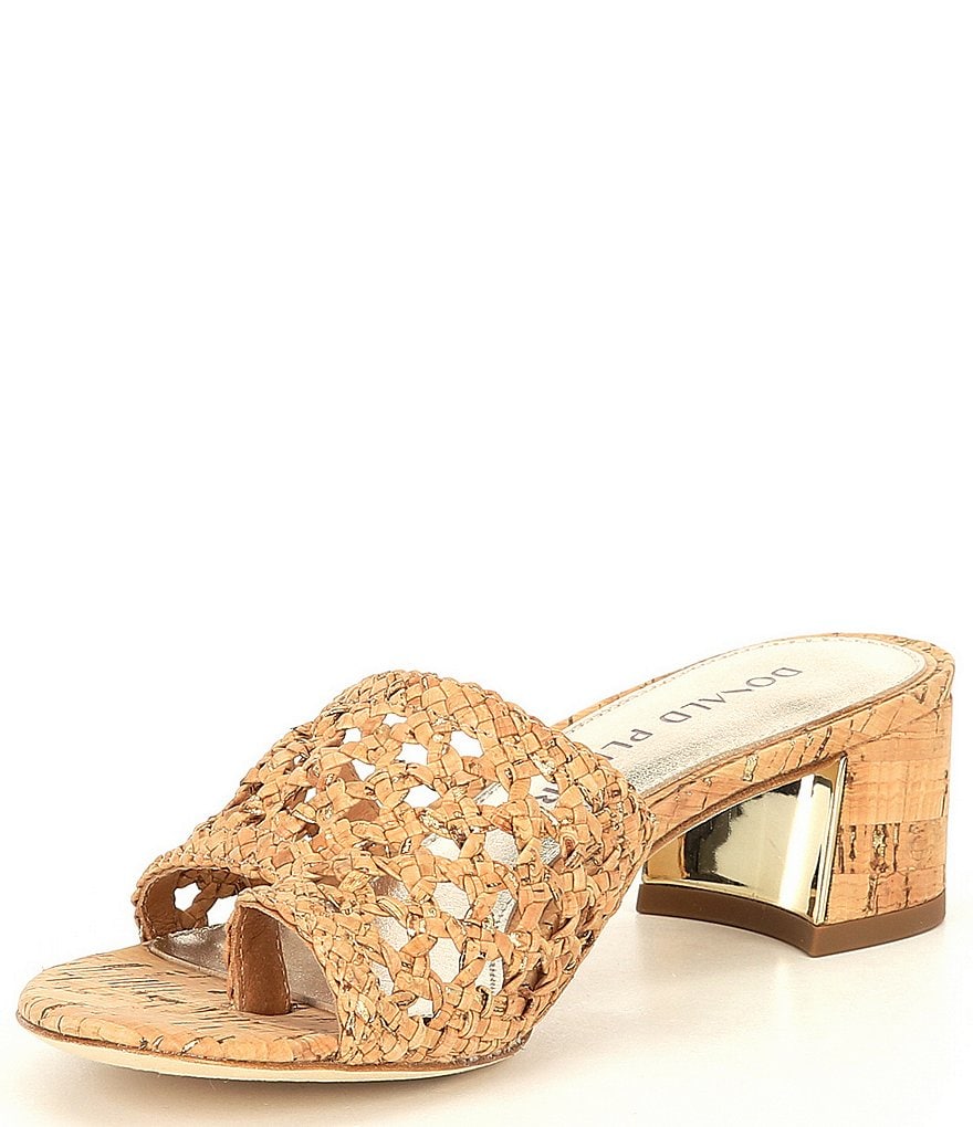 Donald Pliner Melros Woven Cork Dress Mules