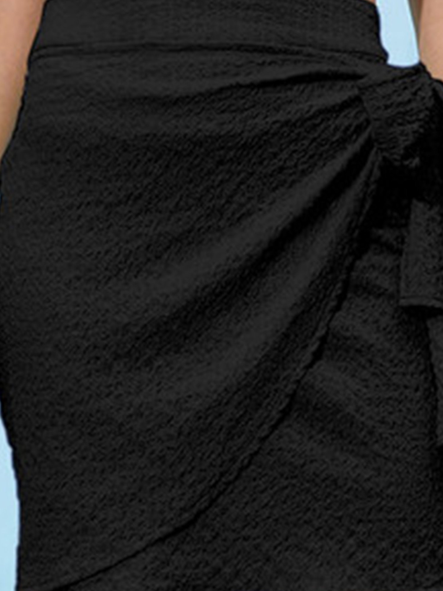 SELVIA Black Mini Skirt