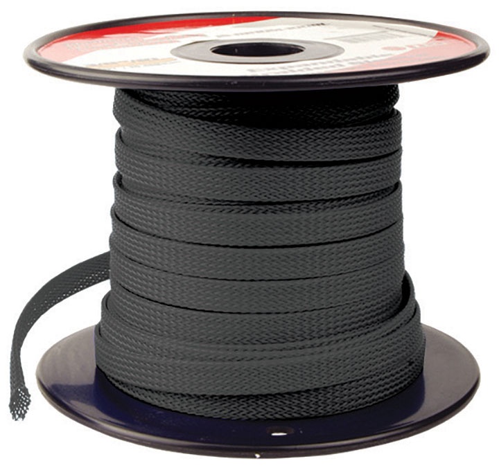 NIPPON ISBR6M100BK Installation Solution Expandable Braided Sleeve Black 1/4