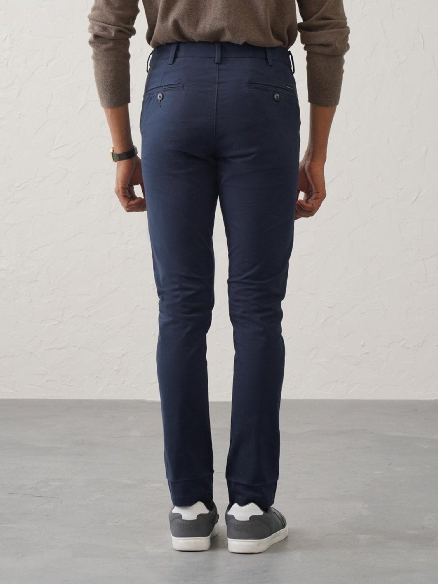 MinusOne Navy Slim Fit Chinos
