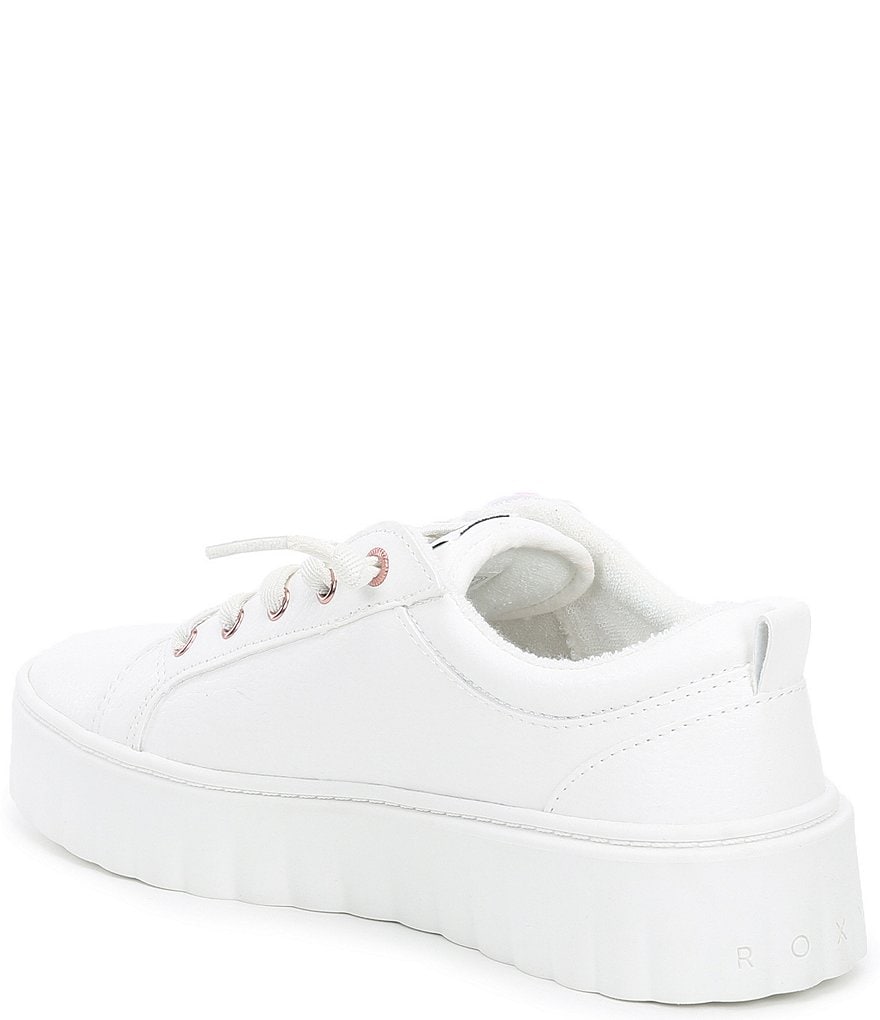 Roxy Sheilahh Pebbled Faux Leather Platform Sneakers