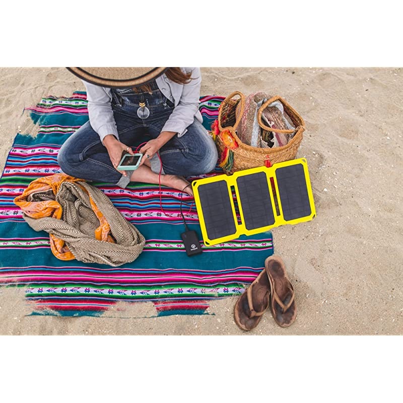 15W Solar Charger Portable Solar Panel with USB for Cell Phones, Tablets for Backpacking, Camping, Hiking and More