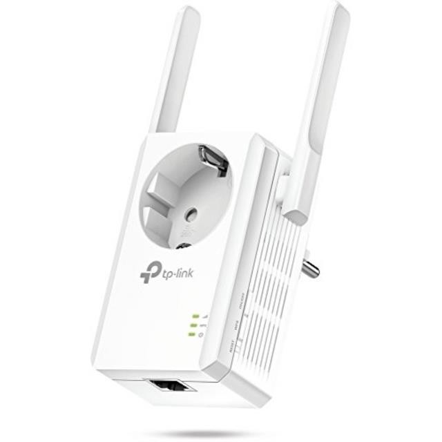 tplink tlwa860re ieee 802.11n 300 mbps n300 universal wifi wall plug range extender with external antennas and ac pas
