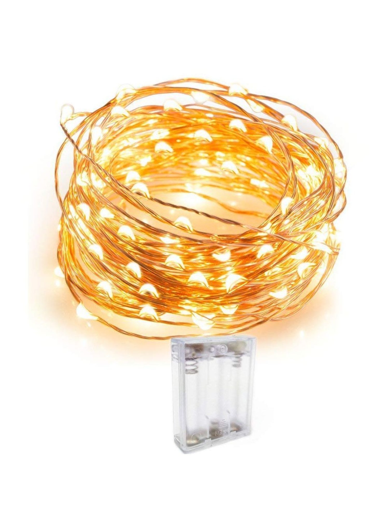 XERGY Battery Powered Copper Wire 10 Meter 100 LED s Fairy String Lights - Warm White