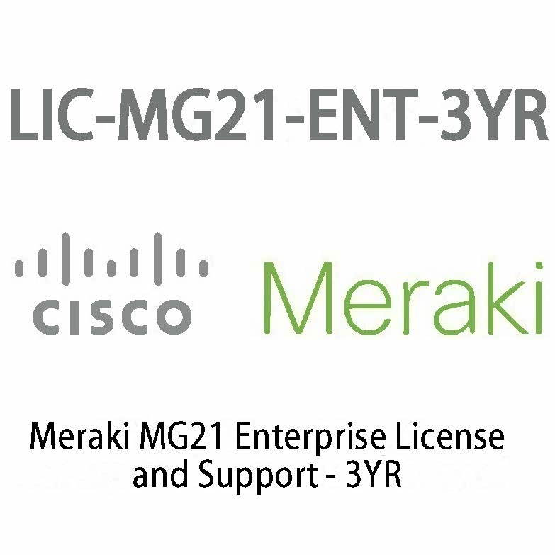 Cisco Meraki MG21 3 Year Enterprise License and Support License - LIC-MG21-ENT-3YR