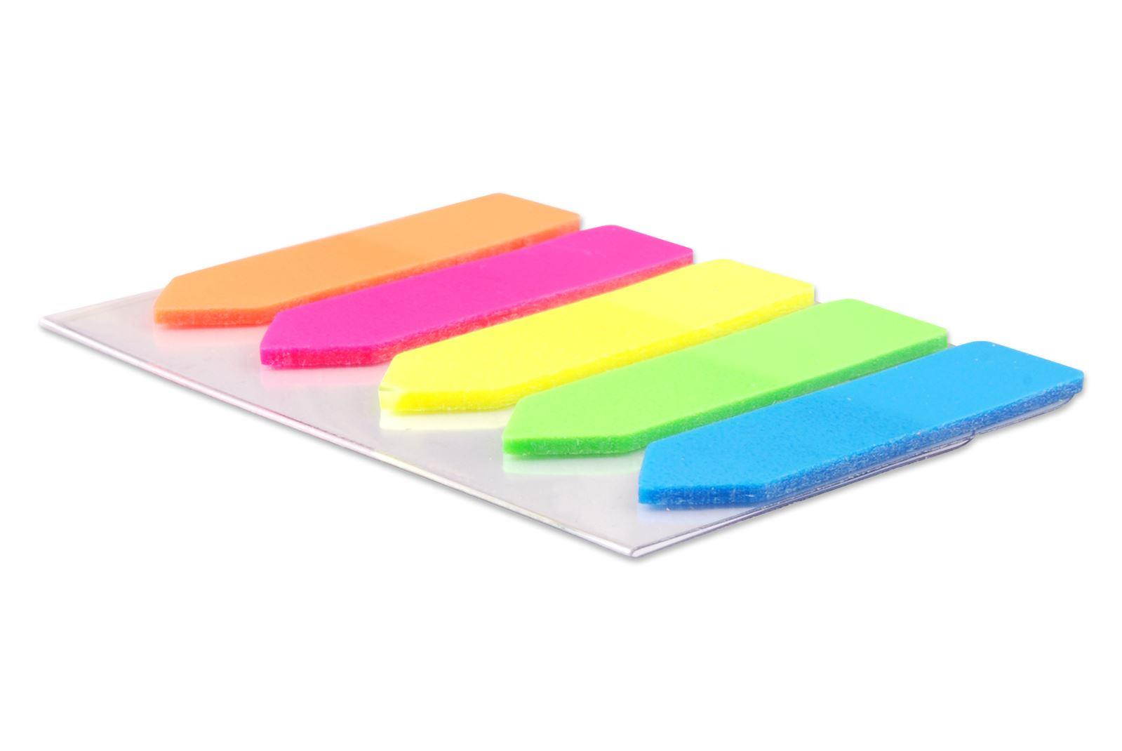 Hellfire Trading 100 Colour Fluro Adhesive Sticky Repositionable Note Marker Index Bookmark Tab