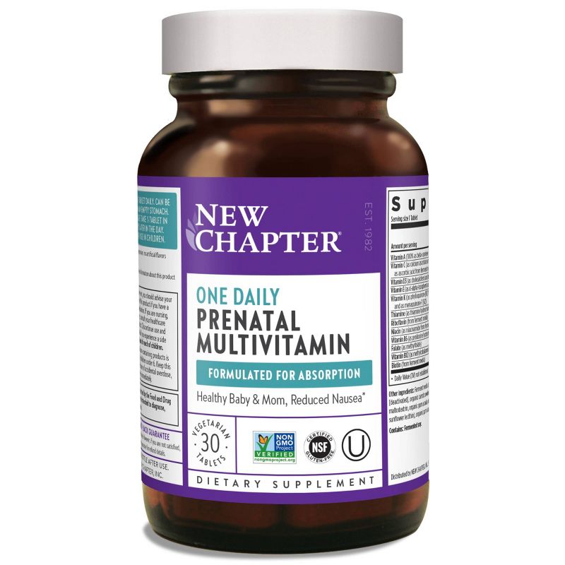 New Chapter Prenatal One Daily Multivitamin + Choline Tablets - 30ct