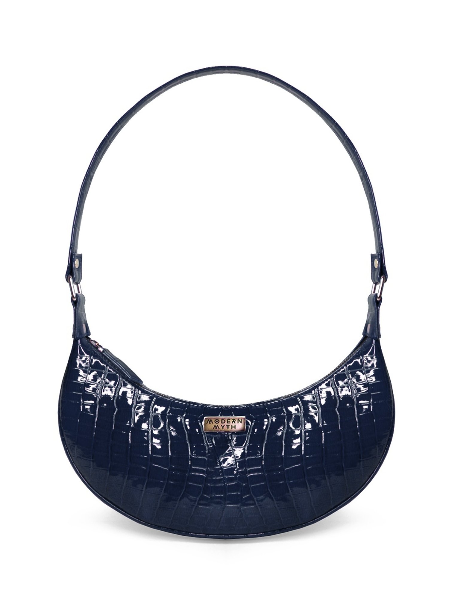 Modern Myth Blue Textured Medium Hobo Bag
