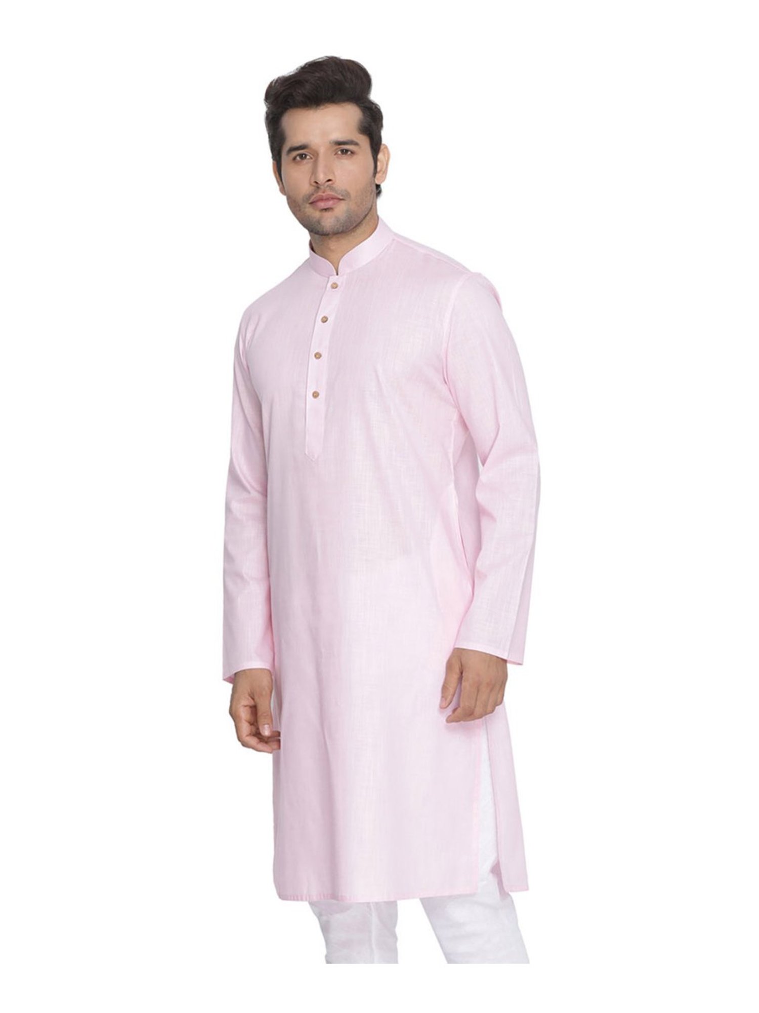 Manthan Fawn & White Regular Fit Kurta