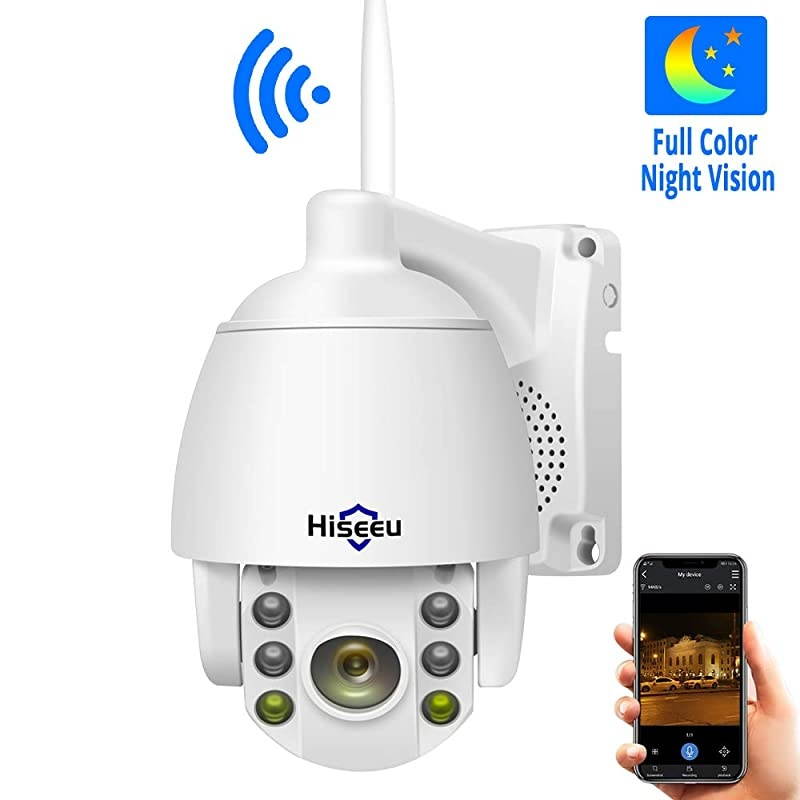 1080P HD Outdoor Wireless Security Camera Pan Tilt Zoom 5X Digital Compatible  Wireless Security Camera System PTZ Camera TwoWay Audio Waterproof Dome Motion Detection Night Vision