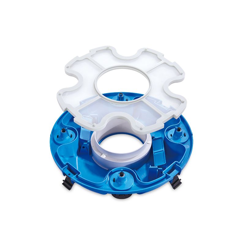 Summer Waves P56000024 Cordless Rechargeable Robotic Above Ground Flat Floor Swimming Pool Water Vacuum Cleaner System, Gray/Blue