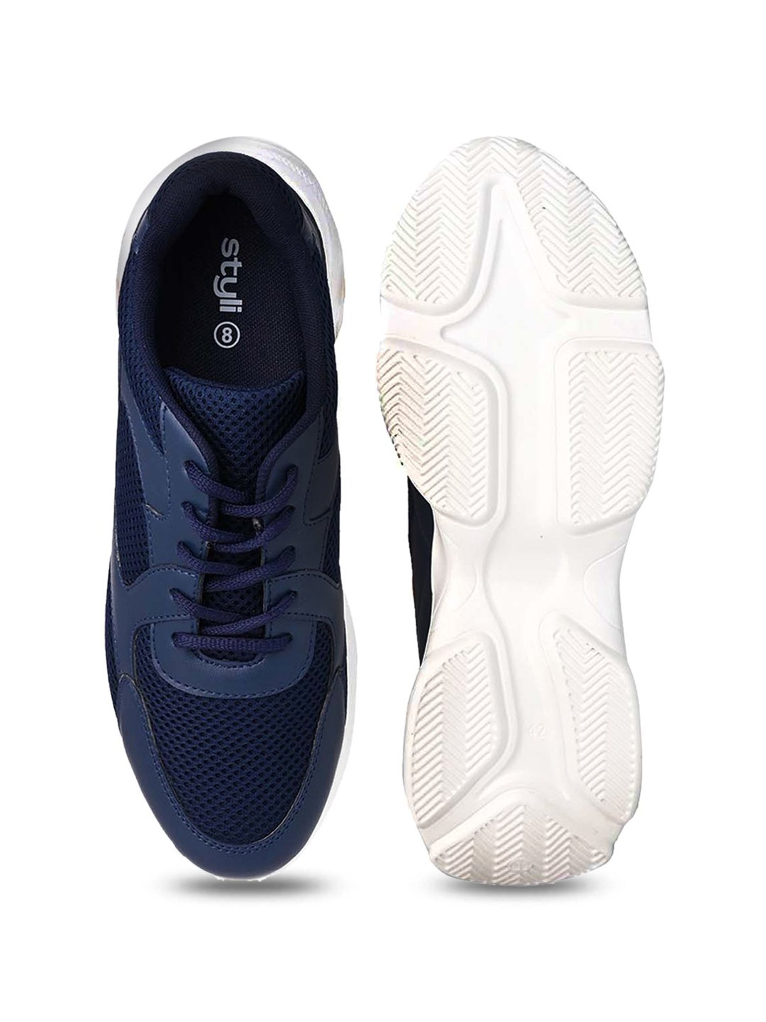 Styli Men's Navy Casual Sneakers