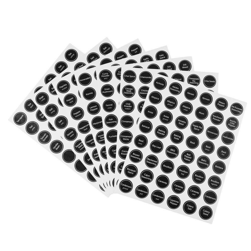 Ultimate Chalkboard Spice Label Set - 336 Labels - 312 Printed Spice Names, 24 Blank Labels PLUS Chalkboard Pen - Premium Quality and Stylish Stickers by SpiceLuxe