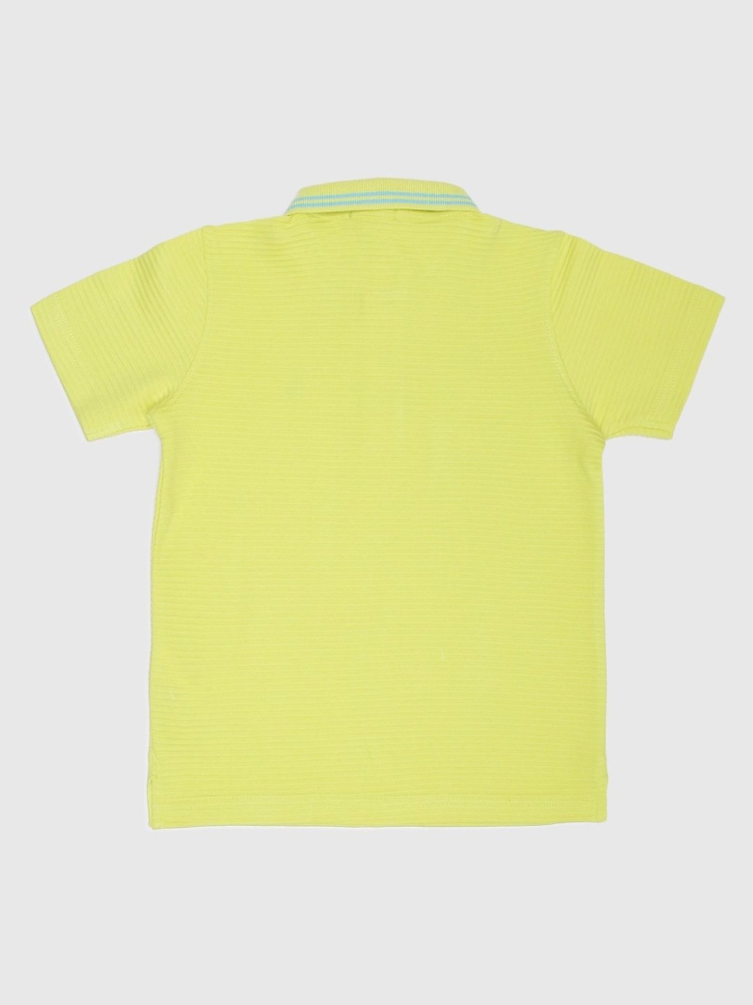 United Colors of Benetton Kids Yellow Cotton Polo T-Shirt