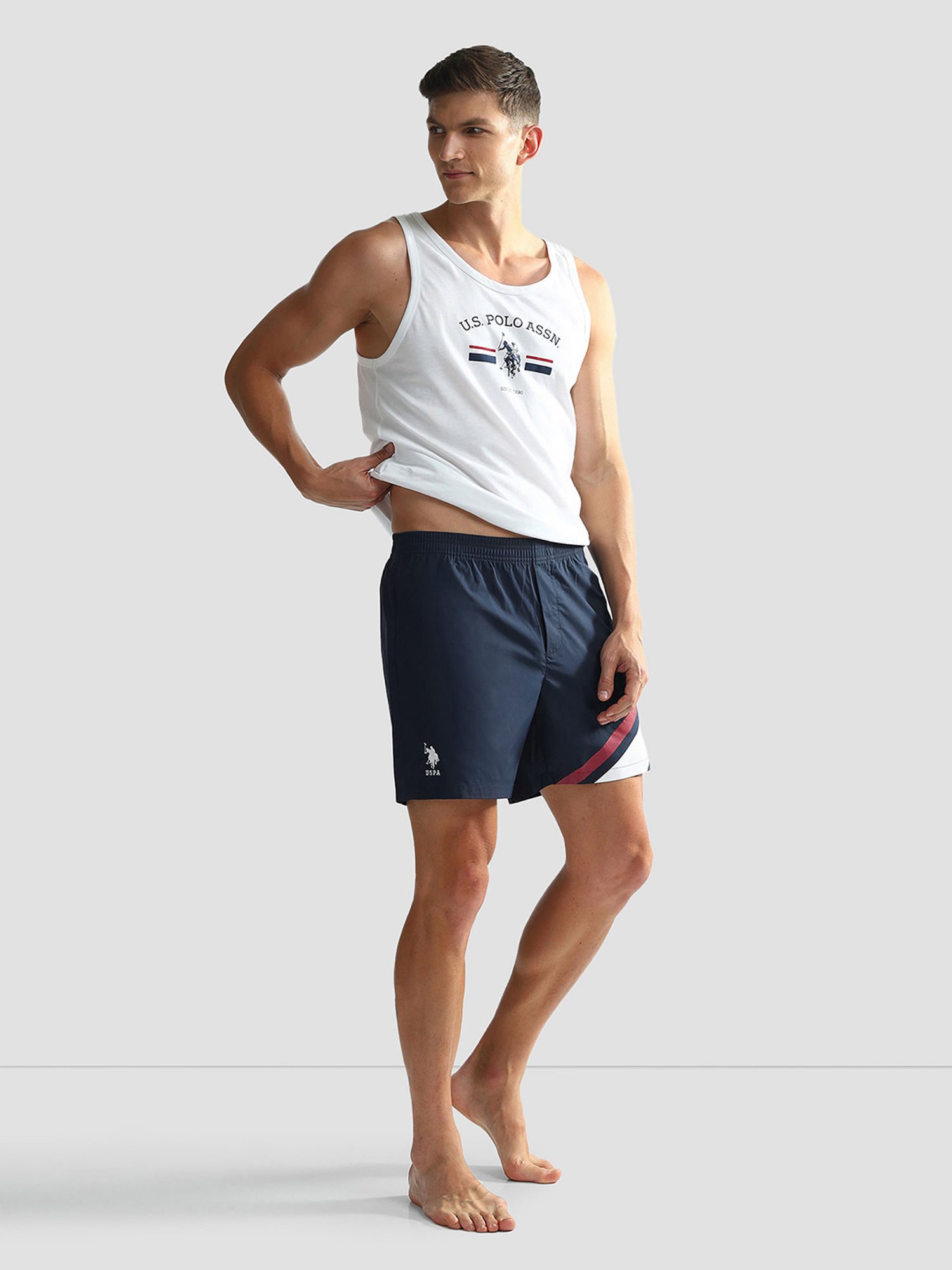 U.S. Polo Assn. Navy Regular Fit Lounge Shorts - Pack of 2