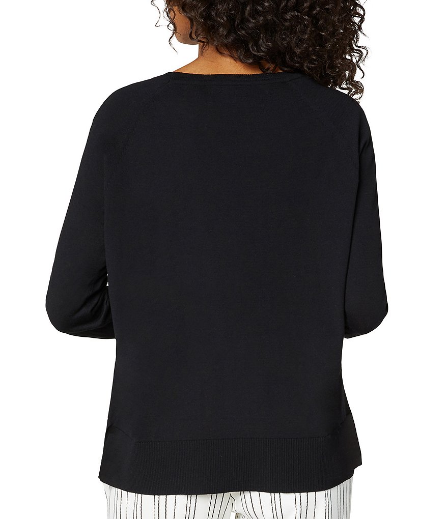 Liverpool Los Angeles Raglan Crew Neck Organic Cotton Blend Sweater