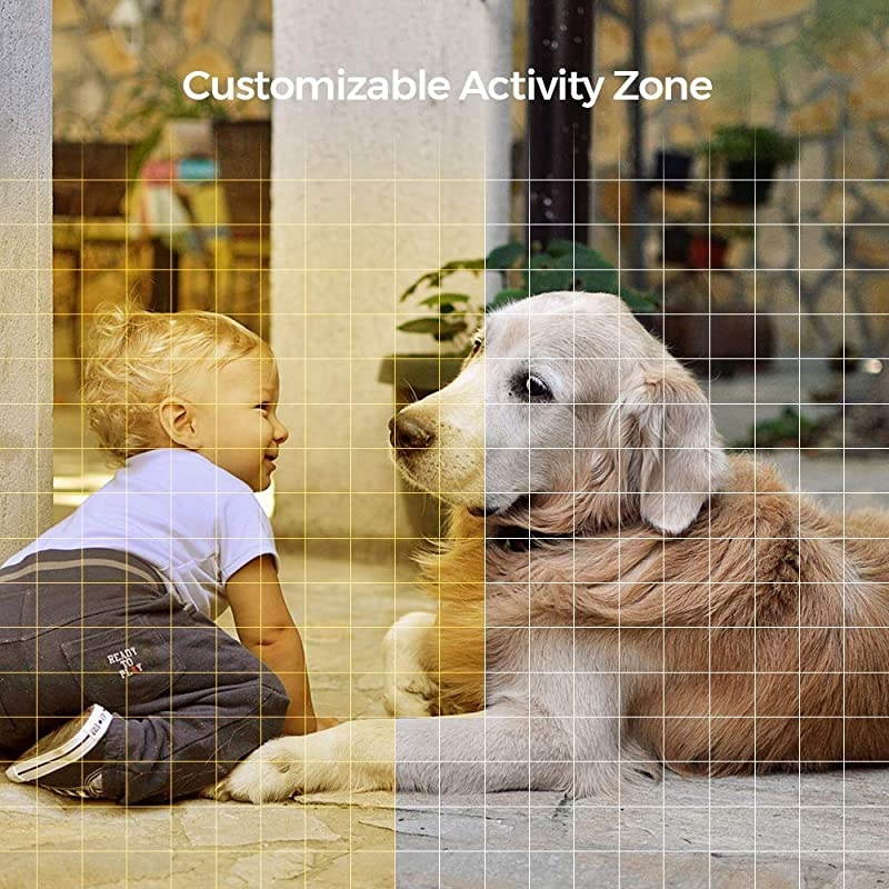 Outdoor Security Camera, Surveillance IP66 Weatherproof, 100ft Night Vision, Strobe Light & Siren Alarm, Two-Way Audio, Works with Alexa Google Home (CTQ3W)