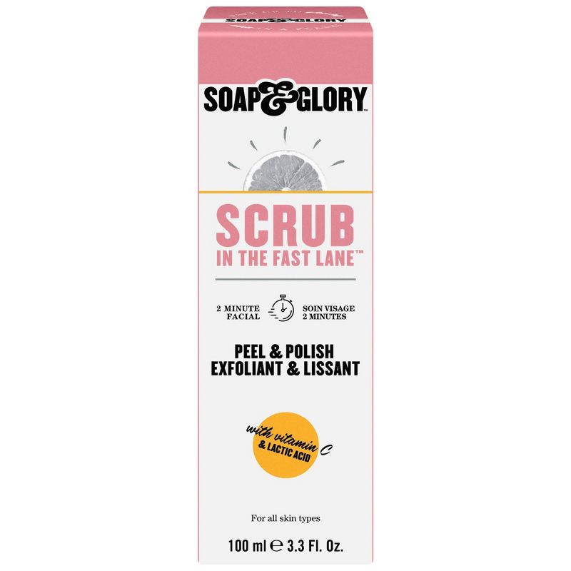 Soap & Glory Scrub In The Fast Lane 2 Minute Facial Peel & Polish - 3.3 fl oz